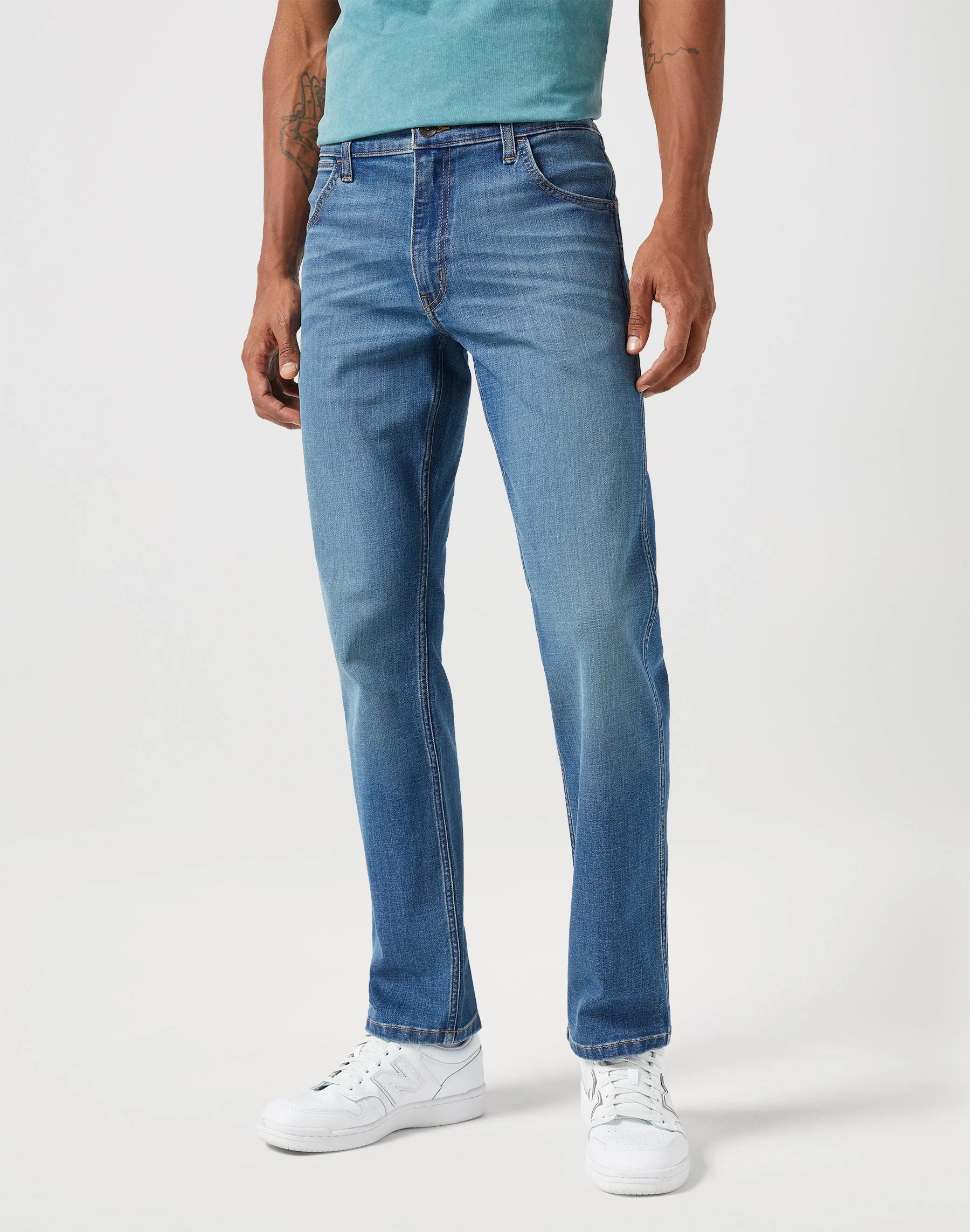 WRANGLER MĘSKIE SPODNIE JEANSOWE REGULAR FIT BOONE 112351218 W154017979