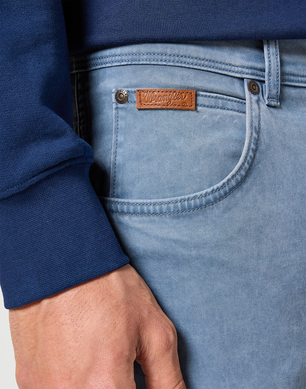 WRANGLER MĘSKIE SPODNIE JEANSOWE TEXAS SLIM GRISAILLE 112356809 W12S017443