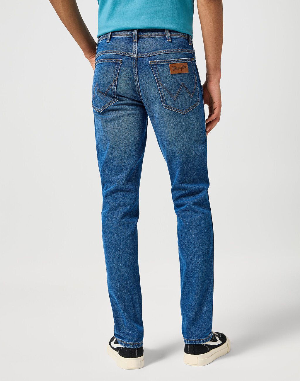 WRANGLER MĘSKIE SPODNIE JEANSOWE TEXAS SLIM RAINDROP 112355028 W12S017418