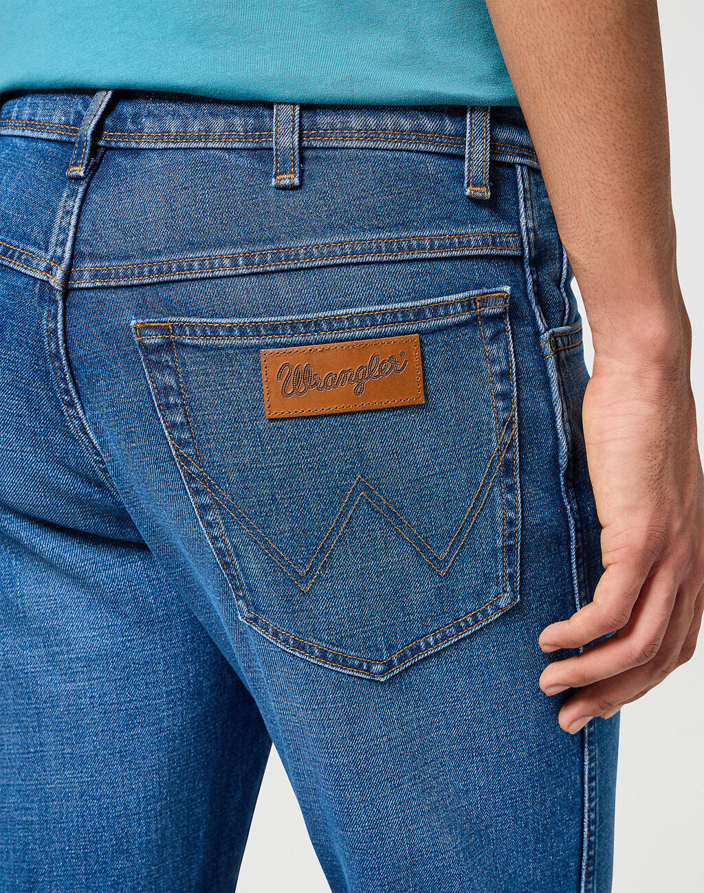 WRANGLER MĘSKIE SPODNIE JEANSOWE TEXAS SLIM RAINDROP 112355028 W12S017418