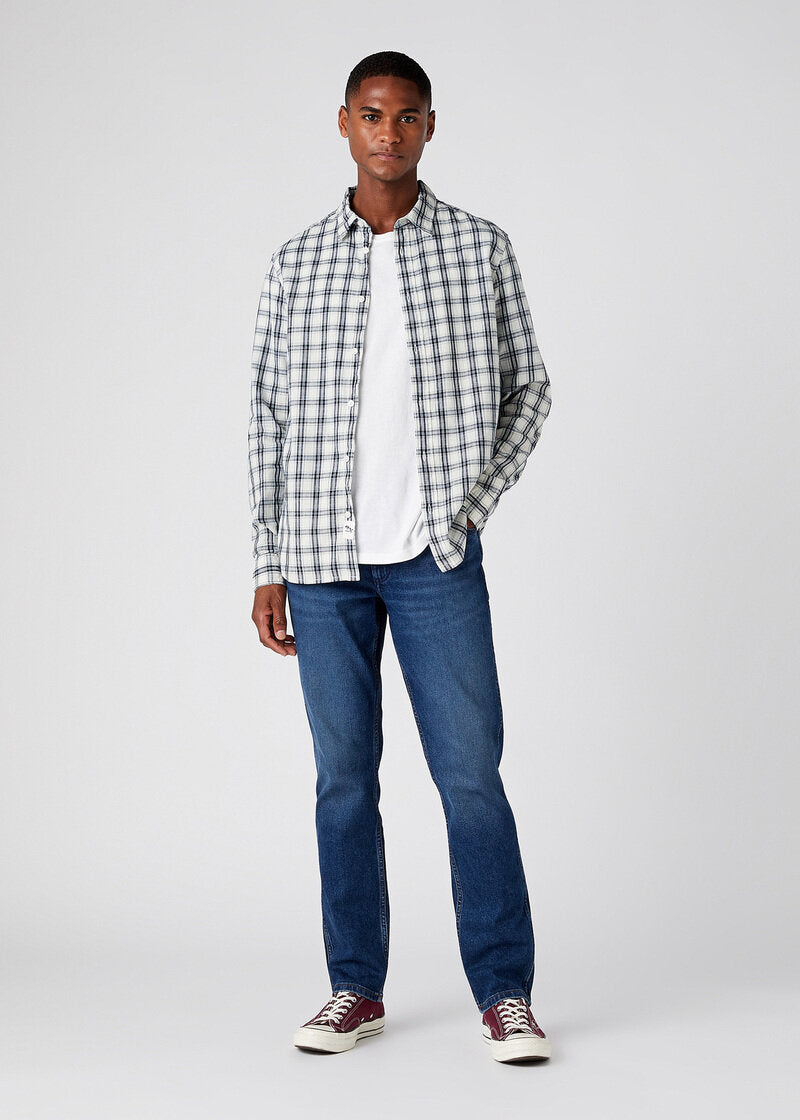 WRANGLER MĘSKIE SPODNIE JEANSOWE WRANGLER GREENSBORO BLUE ARCADE W15QYL31Q 112145844