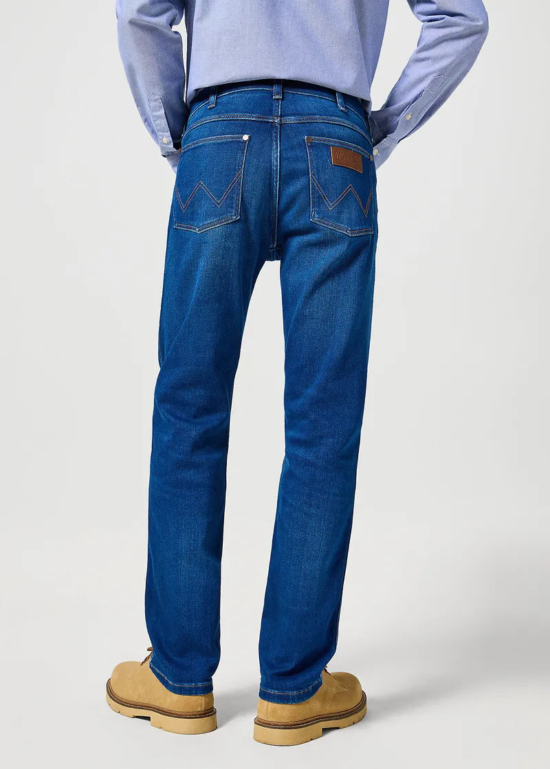 WRANGLER MĘSKIE SPODNIE JEANSOWE WRANGLER GREENSBORO BLUE JAM 112357412