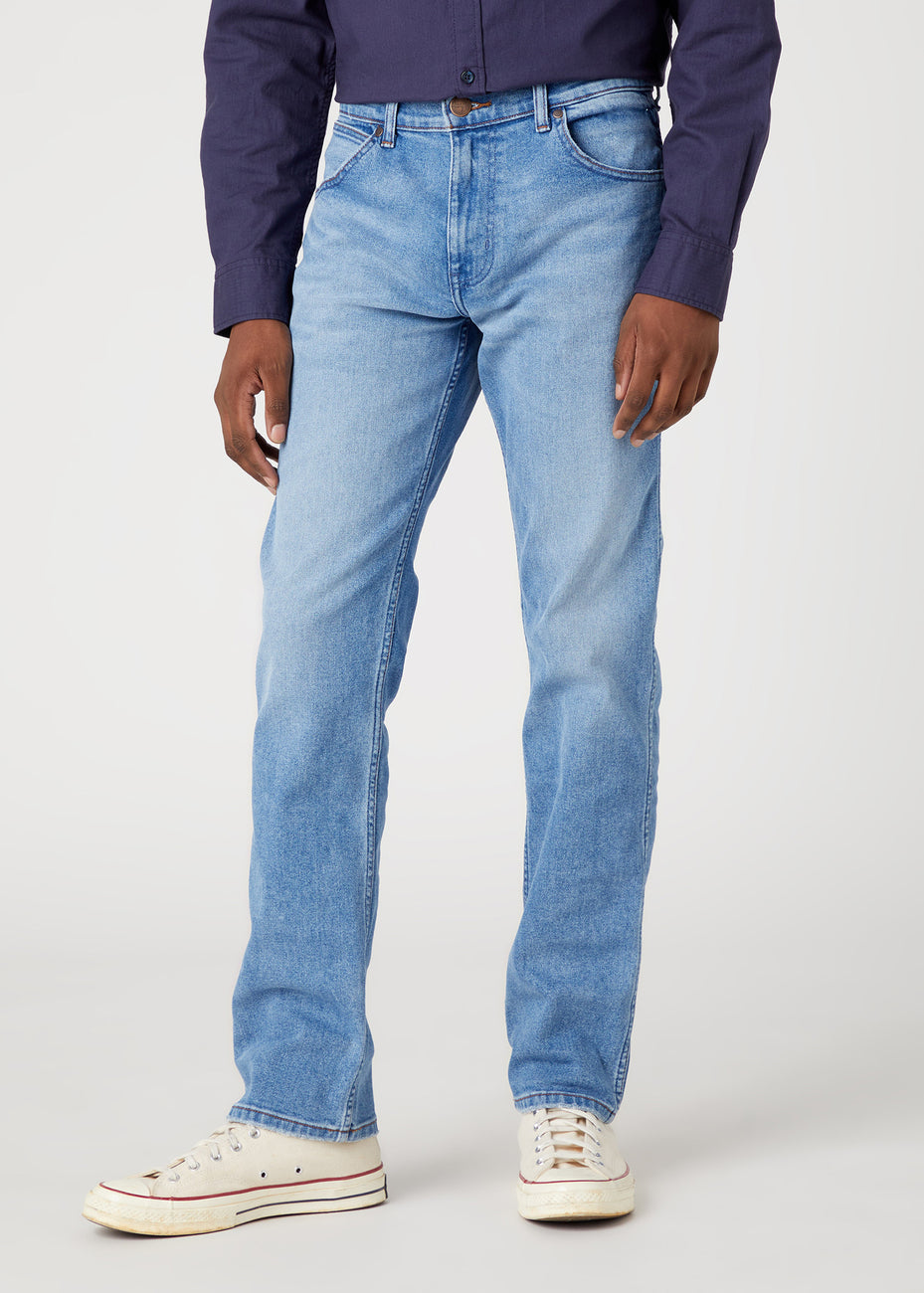 WRANGLER MĘSKIE SPODNIE JEANSOWE WRANGLER GREENSBORO COOL TWIST W15QYLZ70 112330710