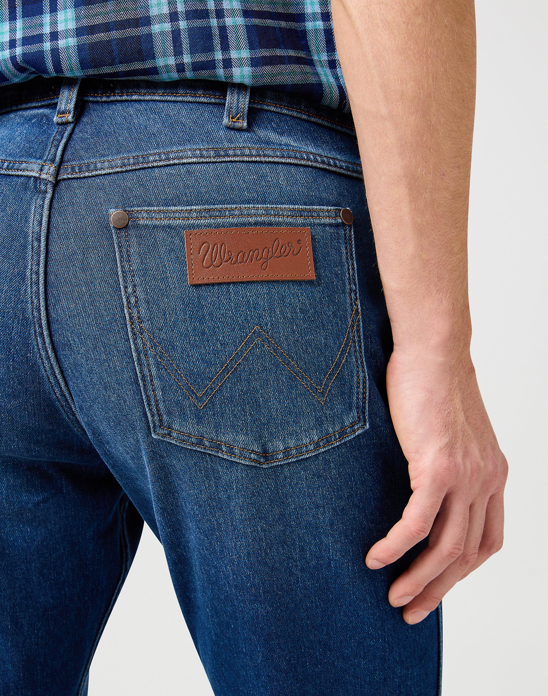 WRANGLER MĘSKIE SPODNIE JEANSOWE WRANGLER GREENSBORO DENIM DUSK 112362444