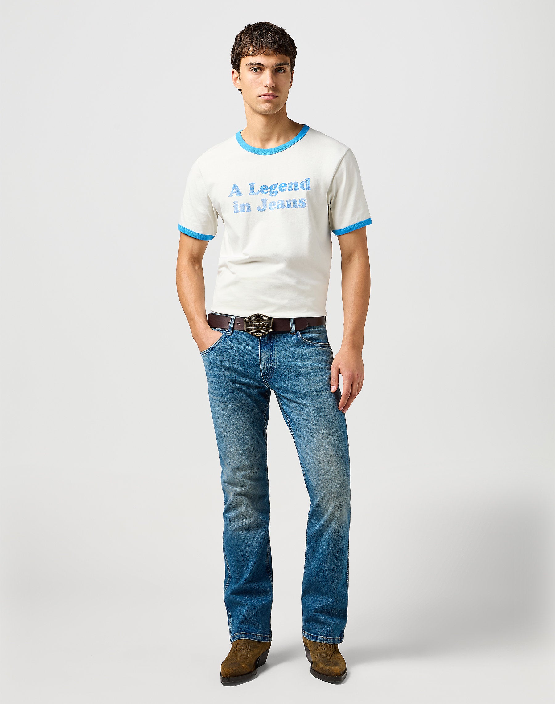 Męskie Spodnie Jeansowe Wrangler Horizon American Spirit 112362430
