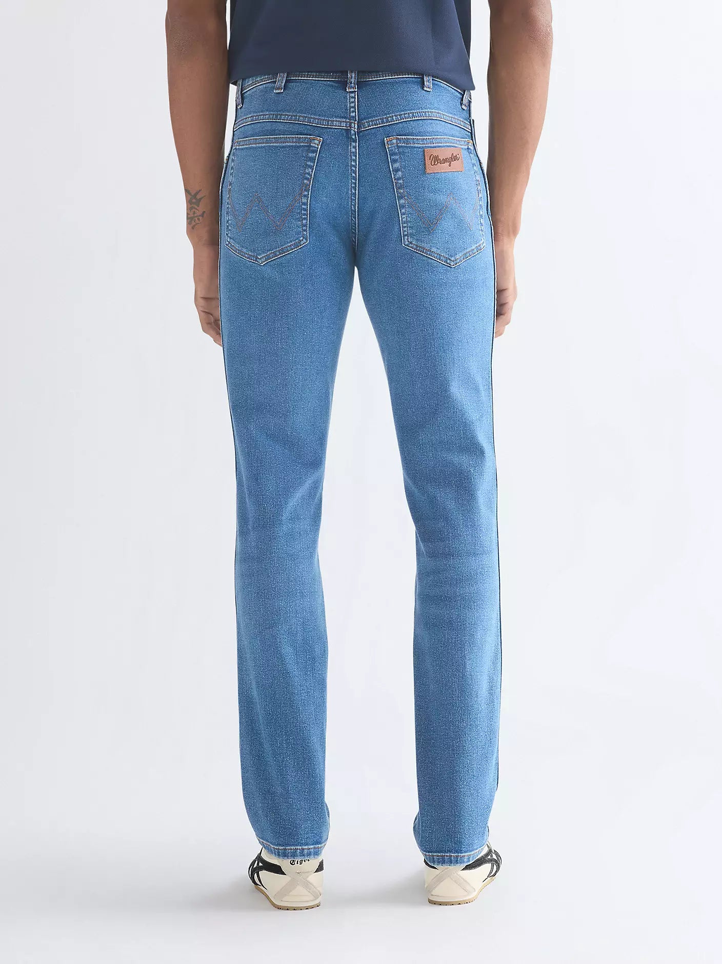 WRANGLER MĘSKIE SPODNIE JEANSOWE WRANGLER TEXAS SLIM RIDGE WASH 112358218