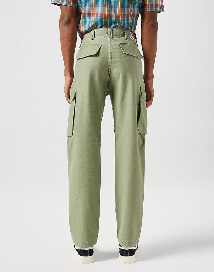 WRANGLER MESKIE SPODNIE MATERIAŁOWE BOJÓWKI CASEY JONES CARGO OLIVE 112350893 W1C2017995