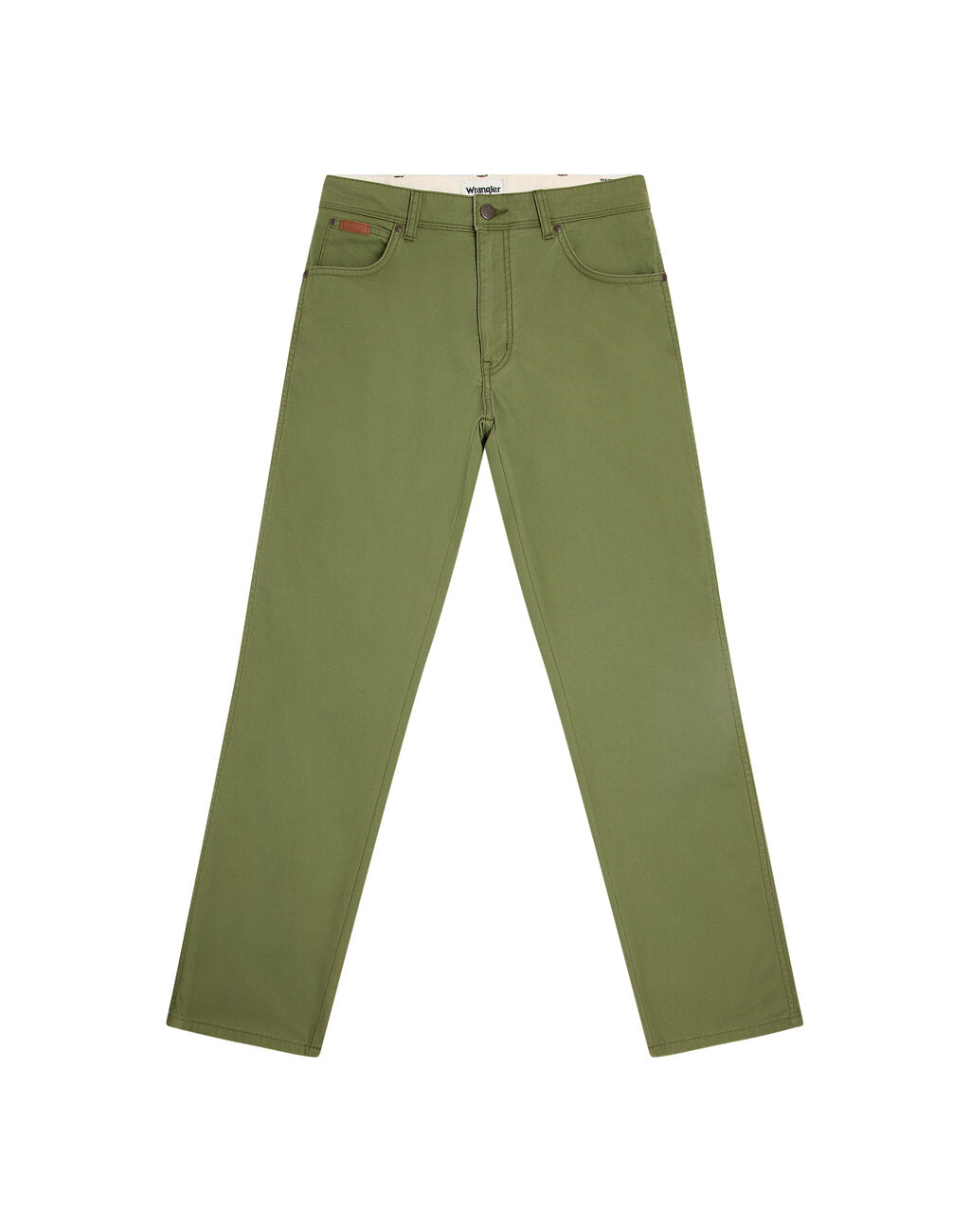 WRANGLER MĘSKIE SPODNIE MATERIAŁOWE TEXAS DUSTY OLIVE 112358215 W121018011