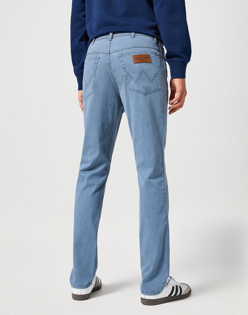 WRANGLER MĘSKIE SPODNIE MATERIAŁOWE TEXAS SLIM GRISAILLE 112356809 W12S017443
