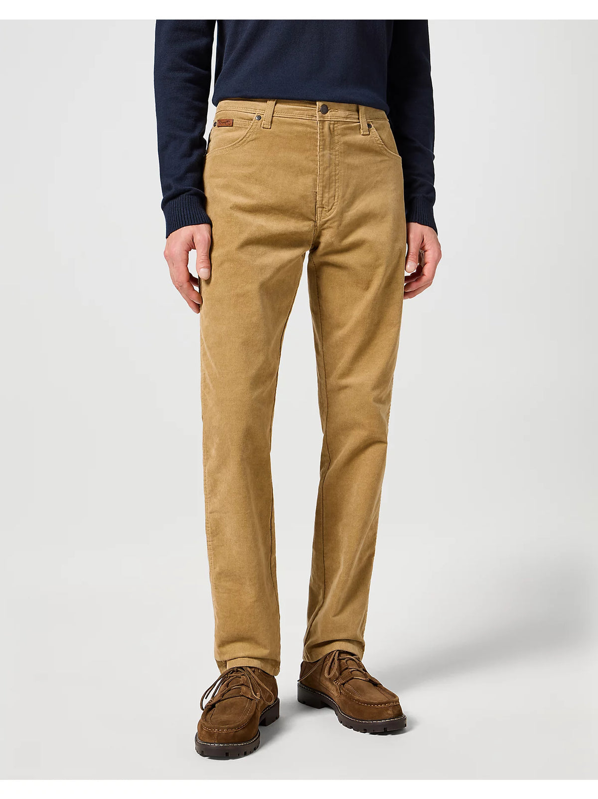 WRANGLER MĘSKIE SPODNIE MATERIAŁOWE TEXAS SLIM TIGERS EYE 112358039 W12S015733