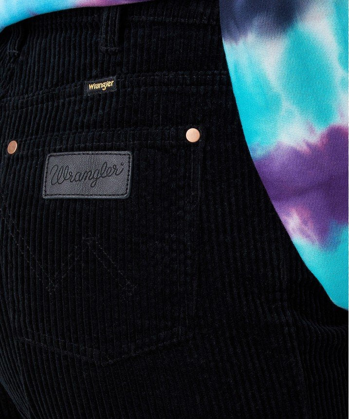 WRANGLER MOM FLARE DAMSKIE SPODNIE JEANSOWE JEANSY CAVIAR BLACK W24XJOXCK 112144776