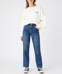 WRANGLER MOM STRAIGHT DAMSKIE SPODNIE JEANSOWE DŻINSY SUMMERTIME W27MZB416 112145969