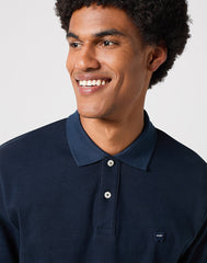 WRANGLER POLO SHIRT MĘSKA KOSZULKA POLO POLÓWKA BLACK IRIS 112350415 W7FP017555