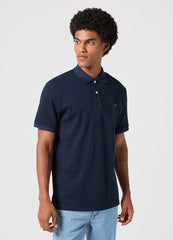 WRANGLER POLO SHIRT MĘSKA KOSZULKA POLO POLÓWKA BLACK IRIS 112350415 W7FP017555