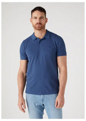 Wrangler Polo Shirt Męskie Polo Koszulka z Kołnierzykiem Dark Denim W7X7K4XTG