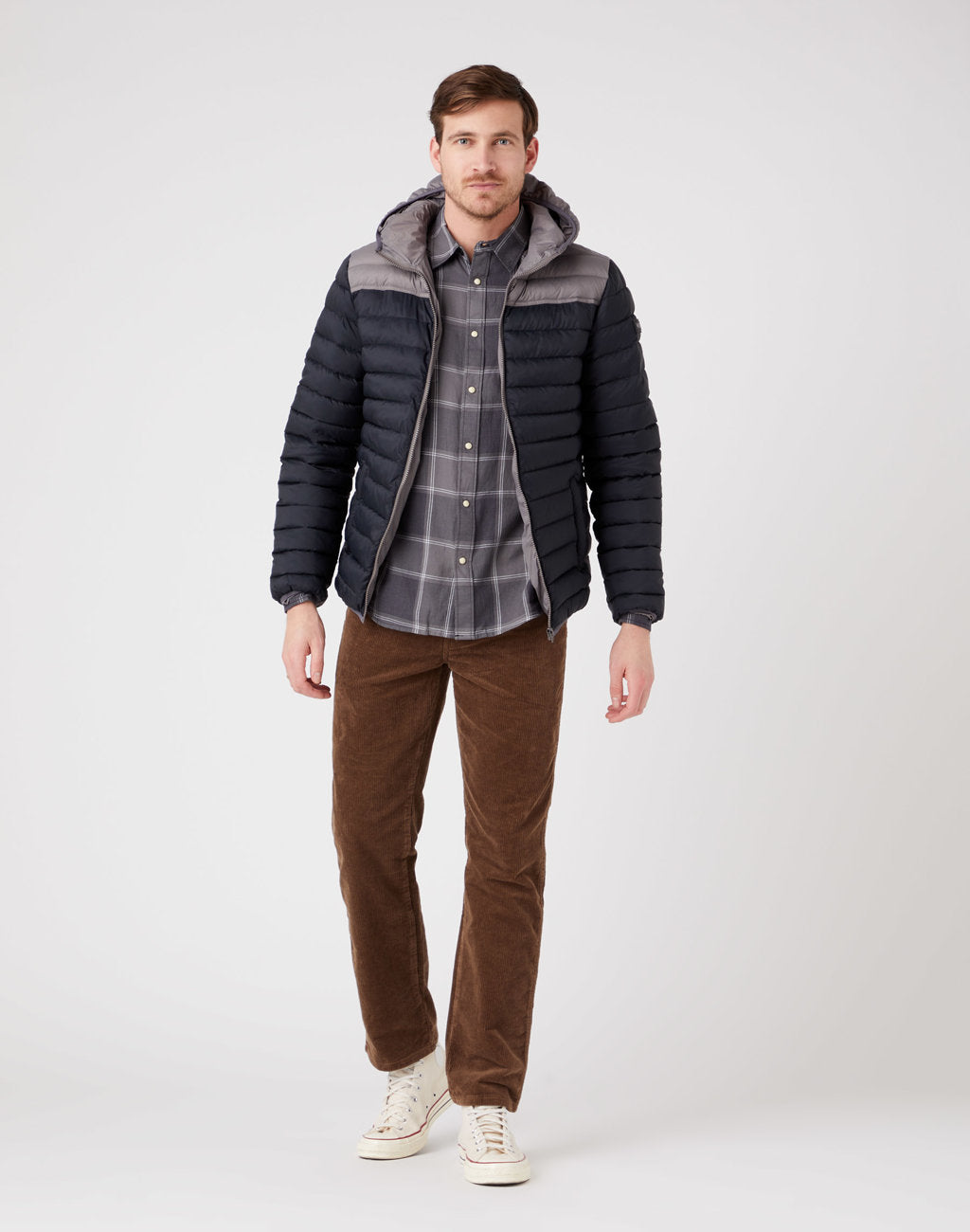 Wrangler Puffer Jacket Męska Kurtka Przejściowa Black W4B1WA100 112319309