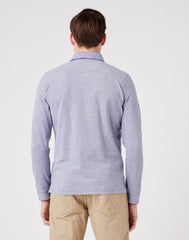 WRANGLER REFINED POLO MĘSKA KOSZULKA DŁUGI RĘKAW BLUE W7F9KHB51 112323733