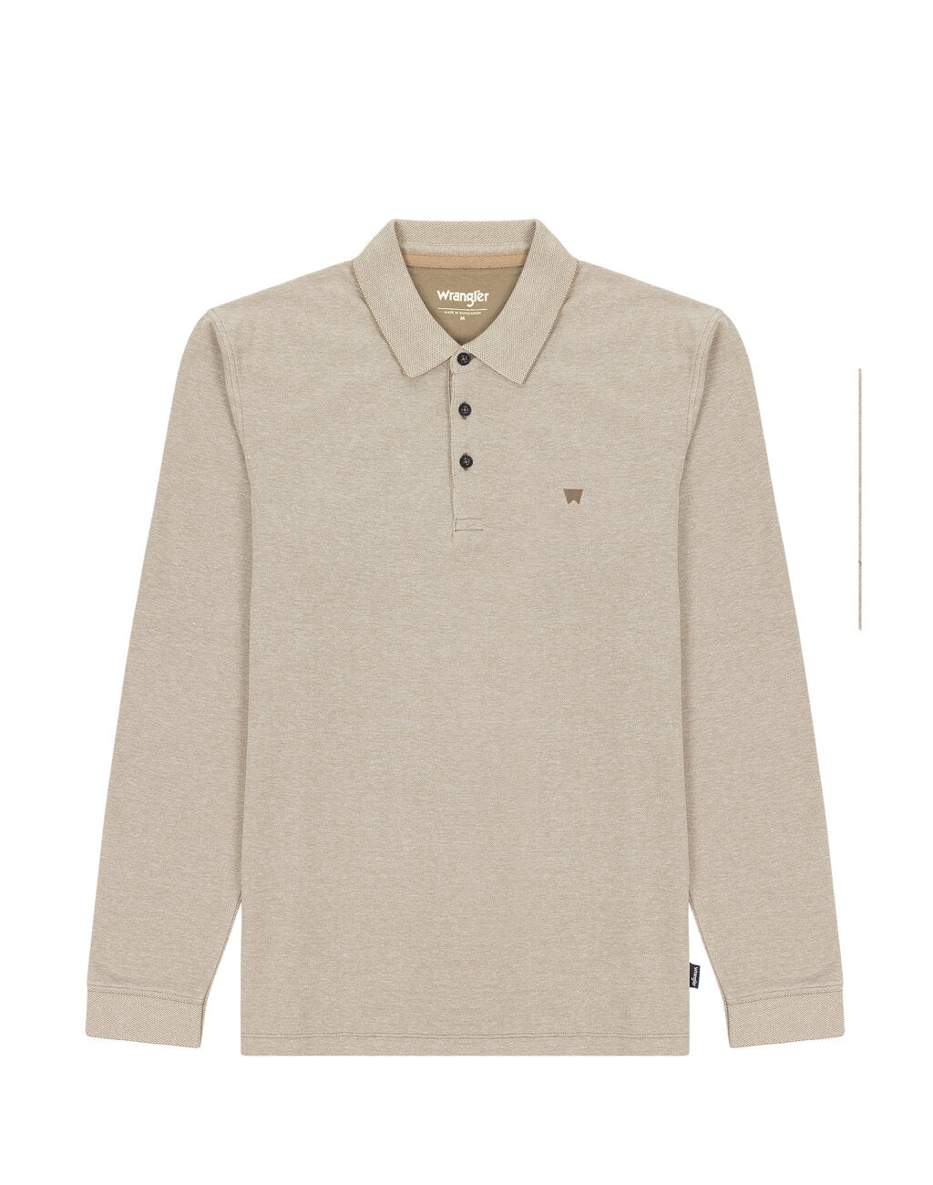 WRANGLER REFINED POLO MĘSKA KOSZULKA Z DŁUGIM RĘKAWEM LONGSLEEVE GREEN 112341120 W7MJ016778