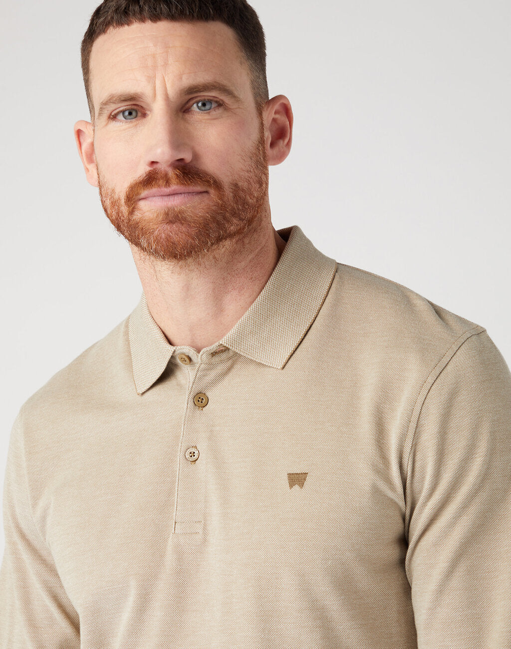 WRANGLER REFINED POLO MĘSKA KOSZULKA Z DŁUGIM RĘKAWEM LONGSLEEVE GREEN 112341120 W7MJ016778