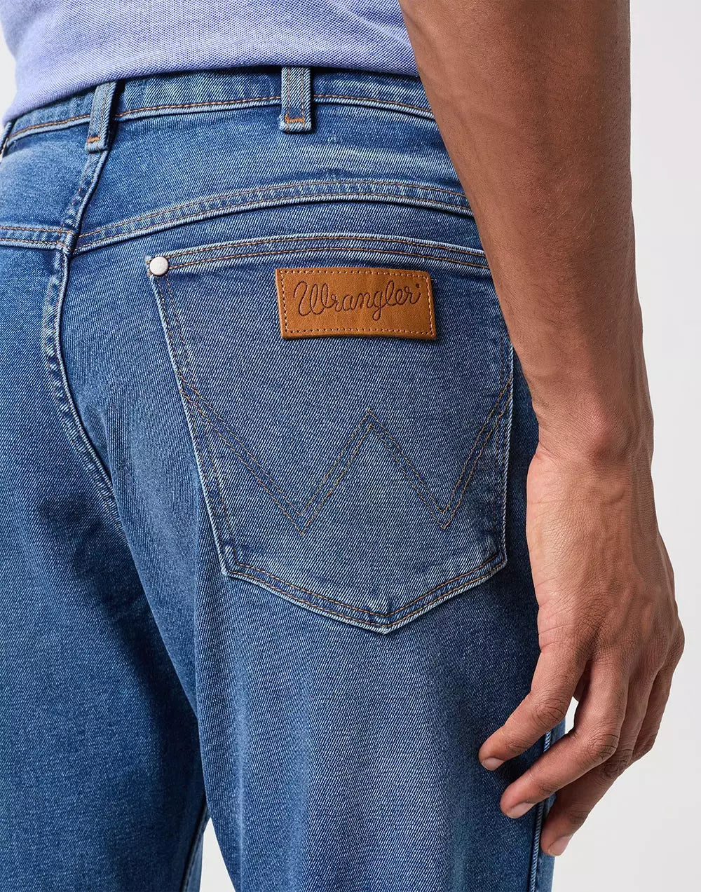 Męskie Spodnie Jeansowe Wrangler River Treasures Blue 112350858 W17T018015