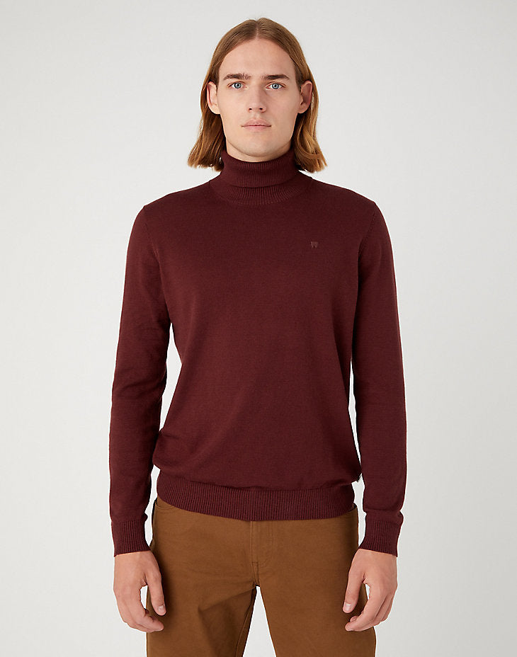 Wrangler Roll Męski Sweter Golf Neck Knit W8D42PH45