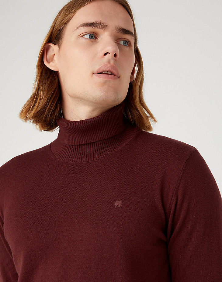Wrangler Roll Męski Sweter Golf Neck Knit W8D42PH45