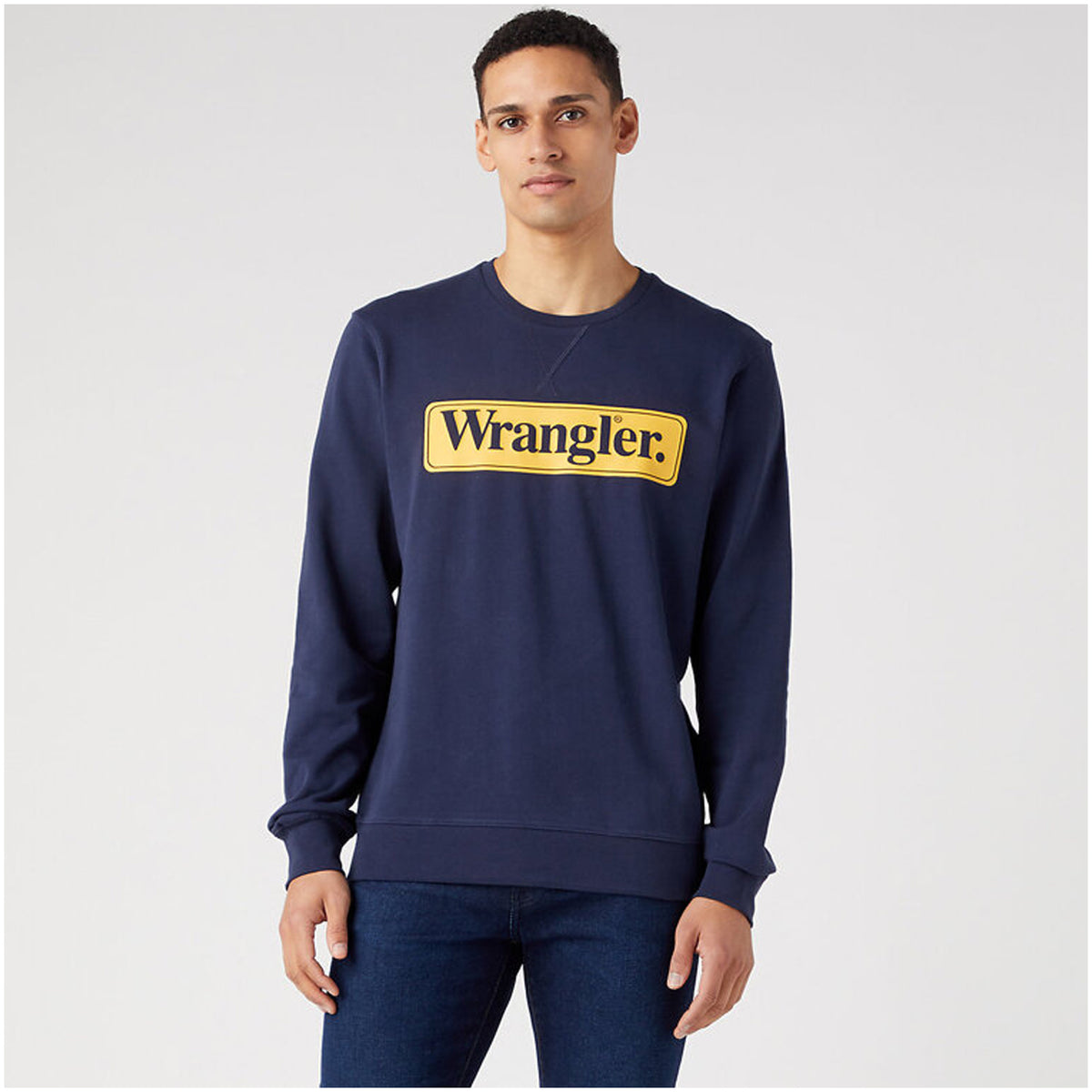 Bluza Męska Wrangler Seasonal Crew Navy 112341196 W6F3011976