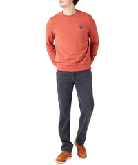 WRANGLER SIGN OFF CREW MĘSKA BLUZA KLASYCZNA ETRUSCAN RED W6589HA11 112146190