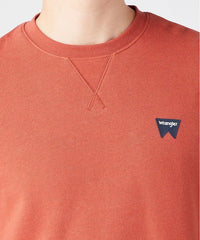 WRANGLER SIGN OFF CREW MĘSKA BLUZA KLASYCZNA ETRUSCAN RED W6589HA11 112146190