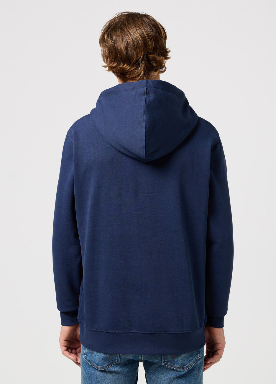 WRANGLER SIGN OFF HOODIE MĘSKA BLUZA NIEROZPINANA NAVY 112350542 W651013678
