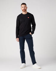 WRANGLER SIGN OFF TEE MĘSKA KOSZULKA Z DŁUGIM RĘKAWEM LONGSLEEVE BLACK 112341137 W70K011936
