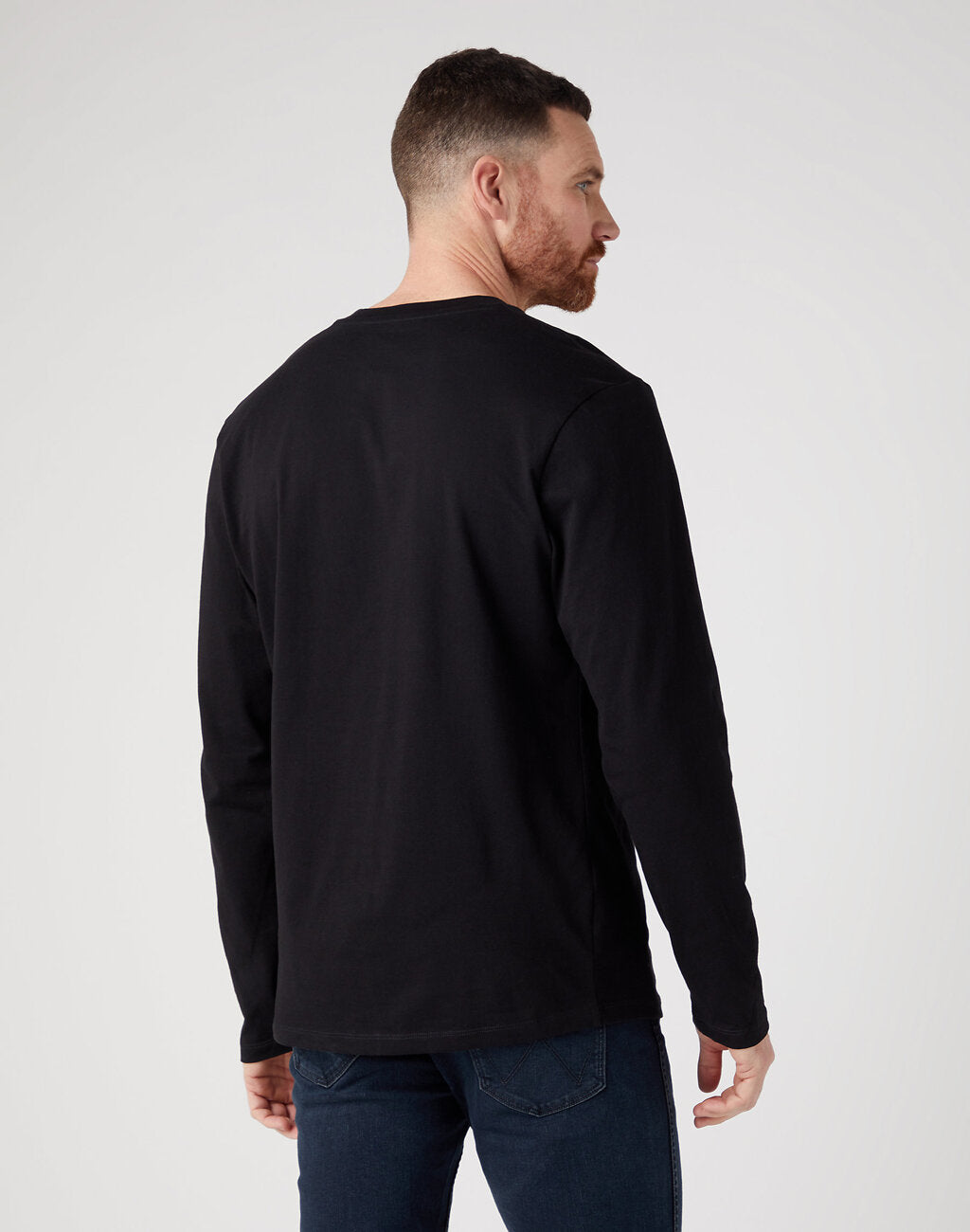 WRANGLER SIGN OFF TEE MĘSKA KOSZULKA Z DŁUGIM RĘKAWEM LONGSLEEVE BLACK 112341137 W70K011936
