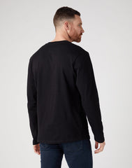 WRANGLER SIGN OFF TEE MĘSKA KOSZULKA Z DŁUGIM RĘKAWEM LONGSLEEVE BLACK 112341137 W70K011936