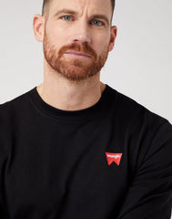 WRANGLER SIGN OFF TEE MĘSKA KOSZULKA Z DŁUGIM RĘKAWEM LONGSLEEVE BLACK 112341137 W70K011936
