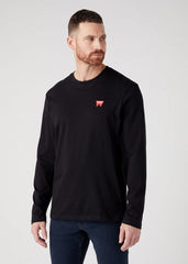 WRANGLER SIGN OFF TEE MĘSKA KOSZULKA Z DŁUGIM RĘKAWEM LONGSLEEVE BLACK 112341137 W70K011936