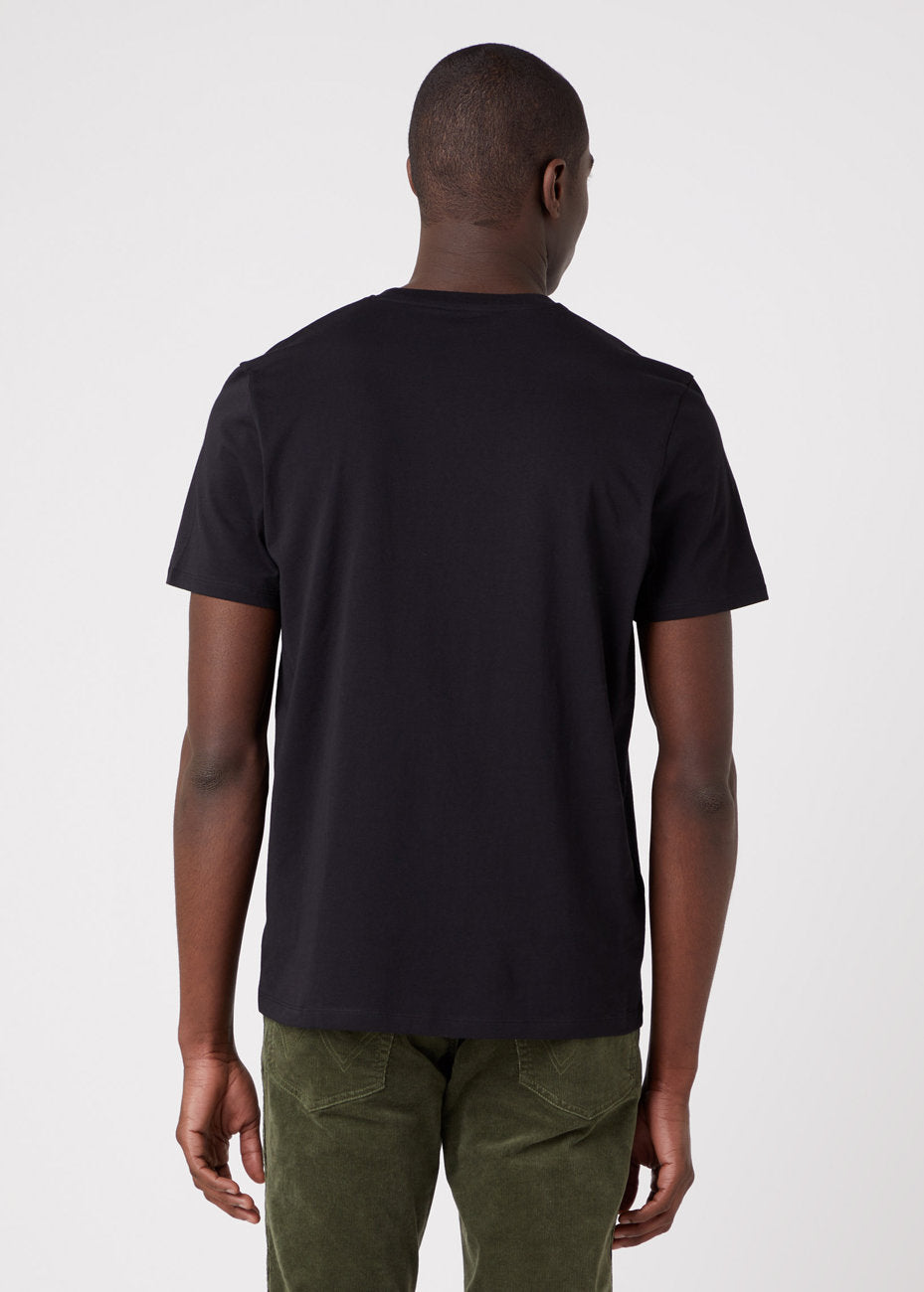 WRANGLER SIGN OFF TEE MĘSKI T-SHIRT KOSZULKA LOGO BLACK W70MD3100 112319289