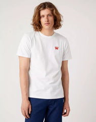 WRANGLER SIGN OFF TEE MĘSKI T-SHIRT KOSZULKA LOGO NADRUK WHITE W70MD3989 112321344