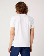 WRANGLER SIGN OFF TEE MĘSKI T-SHIRT KOSZULKA LOGO NADRUK WHITE W70MD3989 112321344