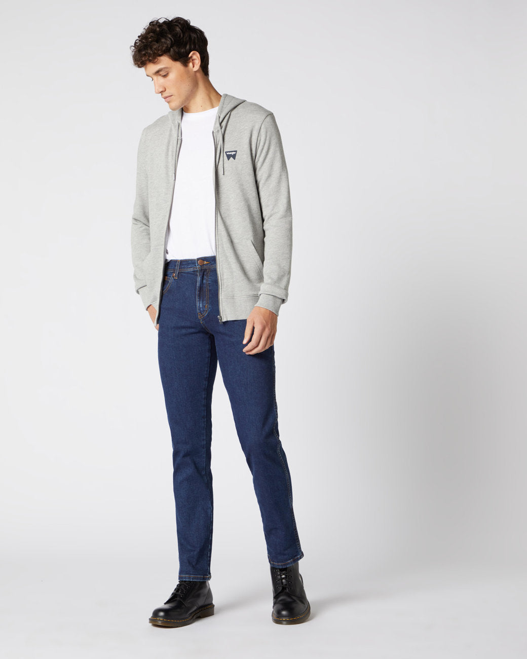 WRANGLER SIGN OFF ZUPTHRU MĘSKA BLUZA MID GREY MELANGE W6B4HAX37 112130688