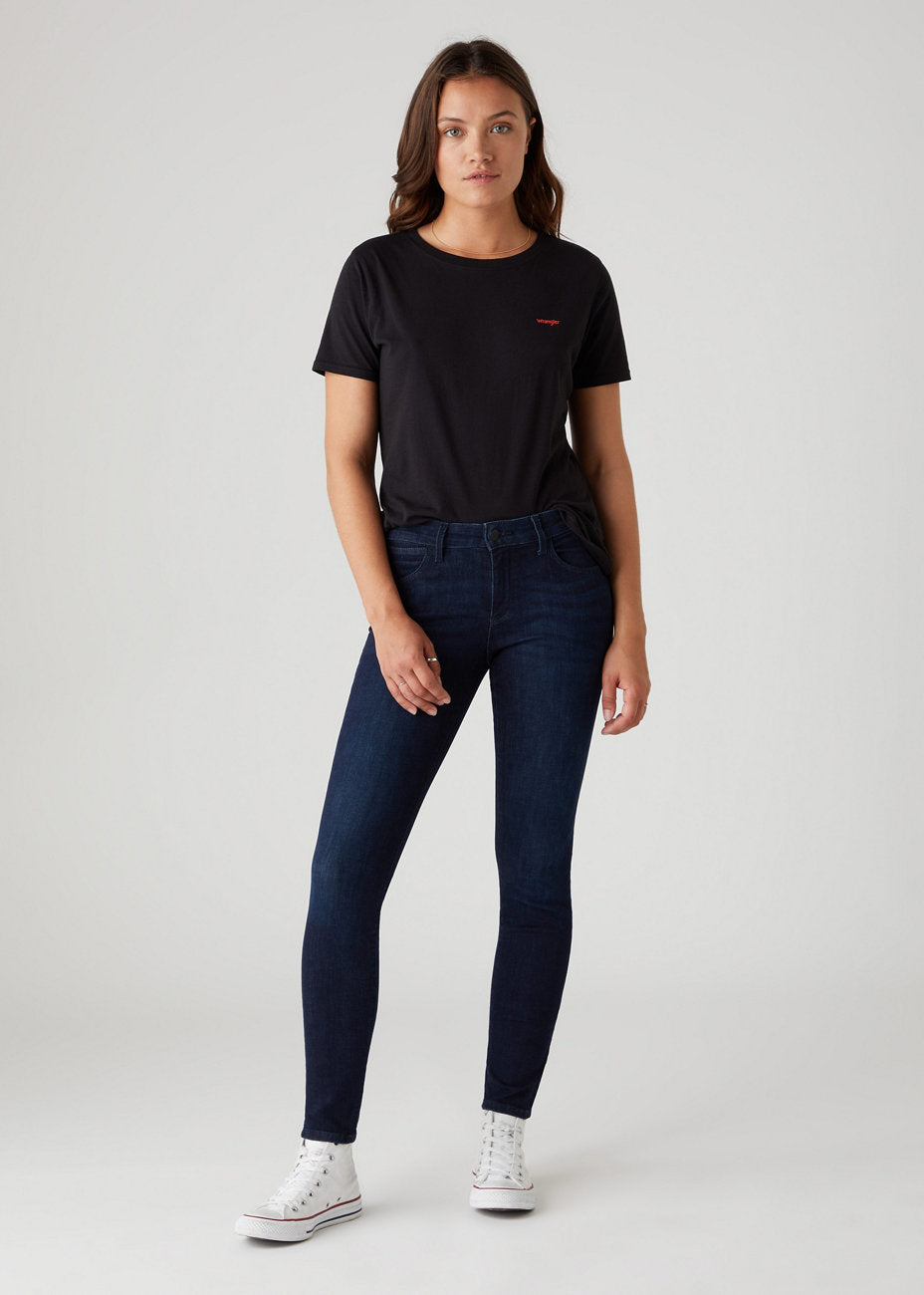 WRANGLER SKINNY DAMSKIE SPODNIE JEANSOWE TAINTED BLUE W28KSZ21H 112128333