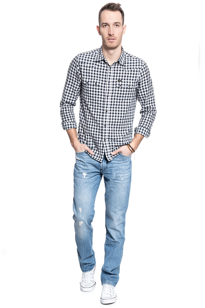 WRANGLER SPODNIE MĘSKIE GREENSBORO CENTER CREASE W15QY1306 112127139