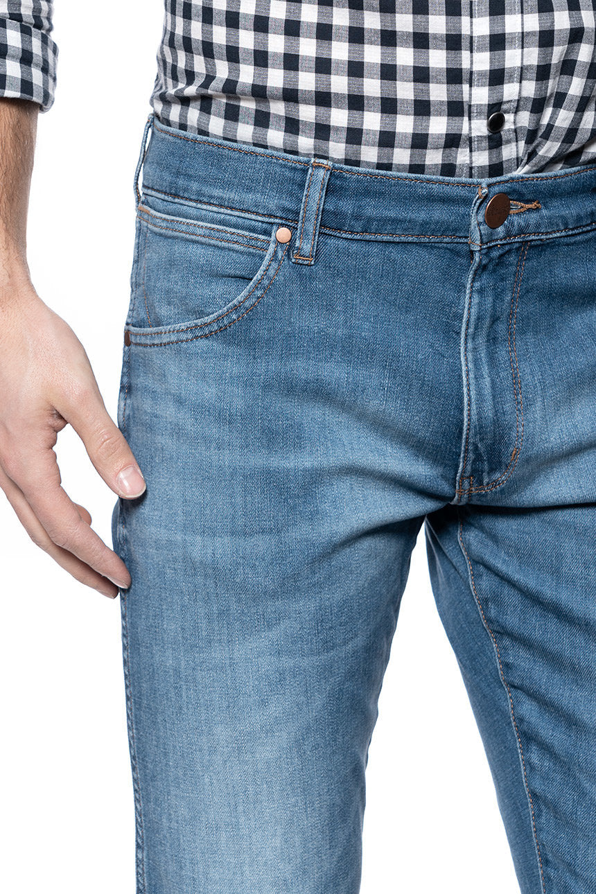WRANGLER SPODNIE MĘSKIE LARSTON DE-LITE BLUE W18SQ148R 112127589