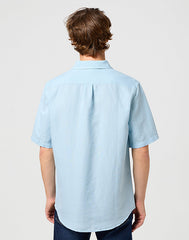 Koszula Elegancka Męska Wrangler SS 1 Pkt Shirt Dream Blue 112352188 W5K0012098