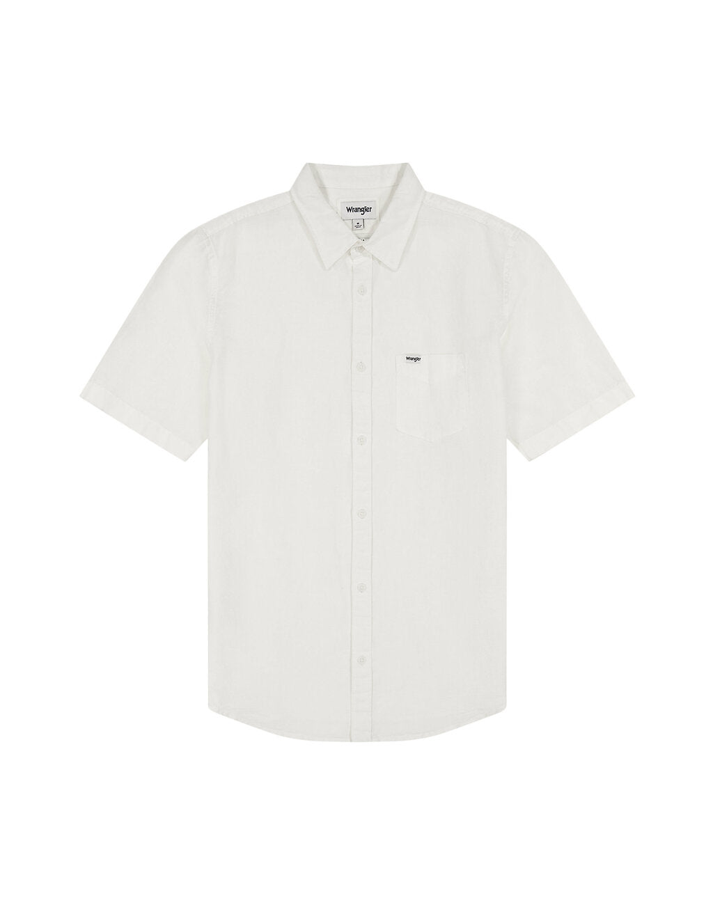 Koszula Elegancka Męska Wrangler SS 1 Pkt Shirt Worn White 112352187 W5K0016804