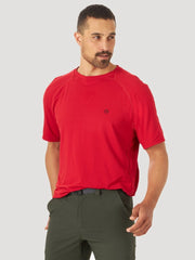 WRANGLER SS PERFORMANCE TEE MĘSKI T-SHIRT KOSZULKA LOGO HAUTE RED WA7BDUR18 112146618