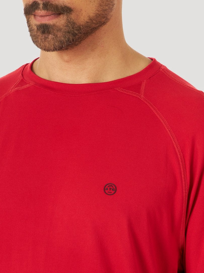 WRANGLER SS PERFORMANCE TEE MĘSKI T-SHIRT KOSZULKA LOGO HAUTE RED WA7BDUR18 112146618