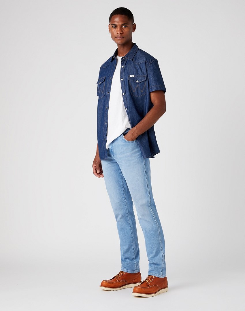 WRANGLER SS WESTERN SHIRT MĘSKA KOSZULA JEANSOWA SPOTLITE W5J05K38N 112146126