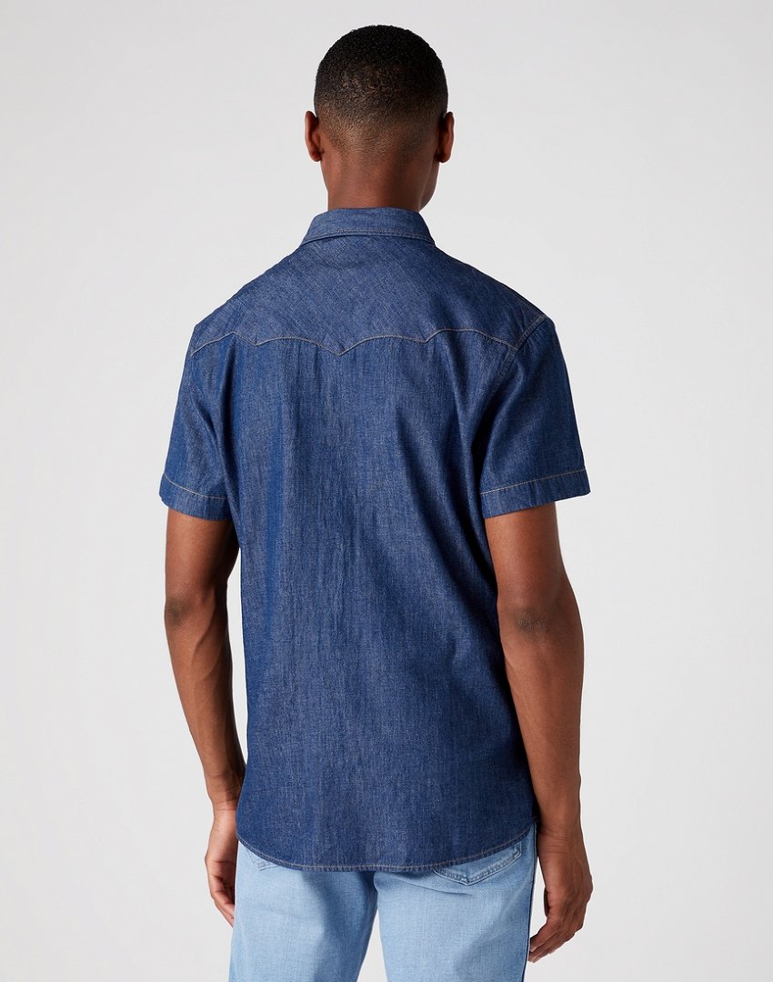 WRANGLER SS WESTERN SHIRT MĘSKA KOSZULA JEANSOWA SPOTLITE W5J05K38N 112146126