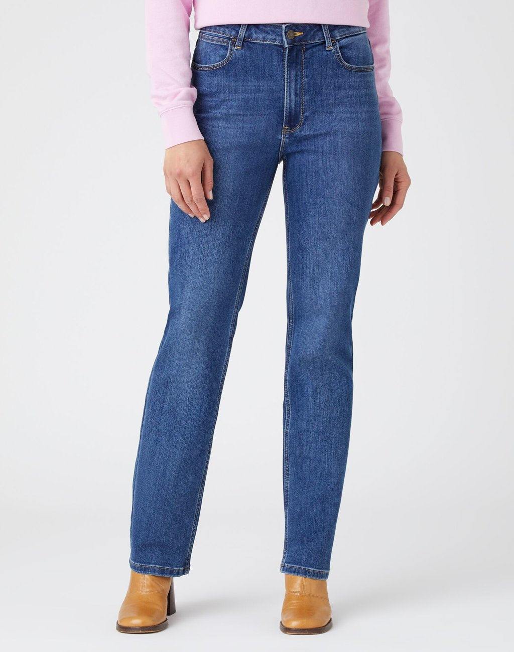 WRANGLER STRAIGHT DAMSKIE SPODNIE JEANSOWE JEANSY HUDSON W20TB940T 112141245