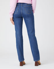 WRANGLER STRAIGHT DAMSKIE SPODNIE JEANSOWE JEANSY HUDSON W20TB940T 112141245